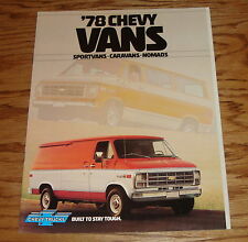 Usado, Folheto de vendas original 1978 Chevrolet Van 78 Chevy Sportvan Caravan Nomad comprar usado  Enviando para Brazil