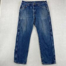 Pantalones de mezclilla Wrangler para hombre talla 36X30 azul pierna recta ajuste regular altura media segunda mano  Embacar hacia Argentina