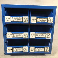 6 Drawer Hardware Parts Hillman Steel Storage Organizer Cabinet W/Bins Blue for sale  Shipping to South Africa