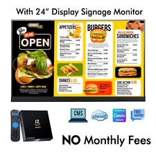 Digital Signage Monitor 24"+ Player for Menu Boards and signs + Cloud Software for sale  Shipping to South Africa