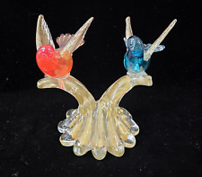 Escultura de vidro Murano Birds On A Branch Gold Flek 8" comprar usado  Enviando para Brazil