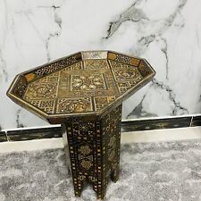 Antique Liberty & Co Style Syrian Moorish Octagonal Side Table with tray 45cm  H for sale  Shipping to South Africa