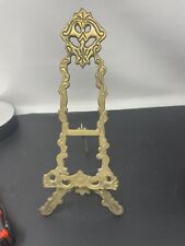 Vintage Ornate Victorian Brass/Cast Iron Picture Plate Book Stand  Easel 10.5ins for sale  Shipping to South Africa