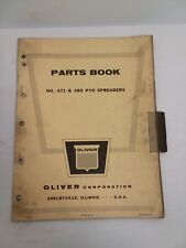 Oem Oliver no. 471 & 480 pto Spreaders  Parts Book  1963 for sale  Royalton