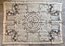 Tapete cobertor antigo bordado à mão 66" x 46 1/2" comprar usado  Enviando para Brazil