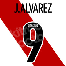 2021-22 River Plate Argentina Home Name Number Set #9 Julian ALVAREZ Repro fo... segunda mano  Embacar hacia Argentina