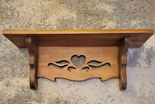 Vintage Wooden Heart Design Wall Decor Shelf - Heart & Pattern Cut-Out of Wood ❤ for sale  Shipping to South Africa