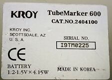 Marcador de tubo Kroy 600/2404100, usado segunda mano  Embacar hacia Argentina