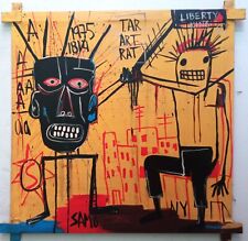 JEAN-MICHEL BASQUIAT ACRYLIC ON CANVAS DATED 1981 IN GOOD CONDITION, used for sale  Shipping to South Africa