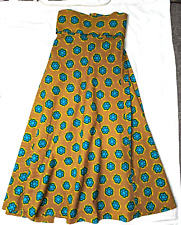 High Waisted MAXI African Block Print Chiganvy Wax Custom A Line Wrap Skirt for sale  Shipping to South Africa