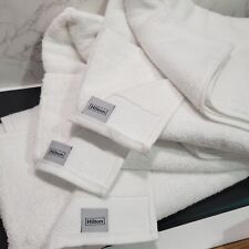 Usado, Juego de 3 toallas de baño Sobel Westex Hilton blancas 28""x58"" toallas de viaje, toalla de hotel segunda mano  Embacar hacia Argentina