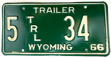 Wyoming 1966 license for sale  Mundelein