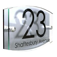 Used, Contemporary House Sign Plaque Door Number 1 - 999 Personalised Name Plate for sale  WIGAN