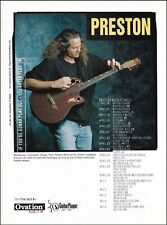 Preston Reed 1997 Ovation cuello largo guitarra acústica/eléctrica distribuidor lista anuncio segunda mano  Embacar hacia Argentina