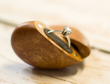Pudełko na pierścionek zaręczynowy mahoń, używany na sprzedaż  PL