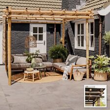 Pergola Bambus Holz Garten Pavillon Terrasse Rankhilfe in 2 Farben + 2 Größen na sprzedaż  Wysyłka do Poland