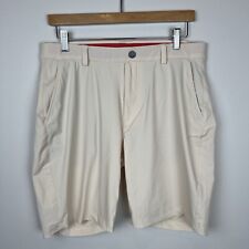 Redvanly Hanover 9 Inch Mens Pull-On Golf Shorts Macadamia Light Tan Sz M, used for sale  Shipping to South Africa