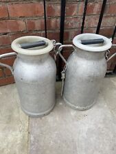 Pair milk churns for sale  KNUTSFORD