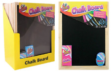 A4 Kids Childrens Chalkboard Wooden Frame with Chalks and Eraser Learn To Write for sale  Shipping to South Africa