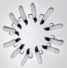Usado, Moscas de pesca con mosca 12 fregona mosca blanca PESADA 4,0 mm tungsteno - trucha euro ninfa segunda mano  Embacar hacia Argentina