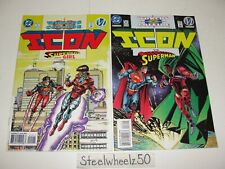 Icon #15 & 16 Comic Lot DC Milestone 1994 Worlds Collide Vs Superman Superboy for sale  Shipping to South Africa