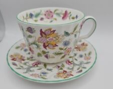 Vintage Minton Haddon Hall Green Jumbo Large Breakfast Tea Cup Saucer 4"x3¼" for sale  Shipping to South Africa