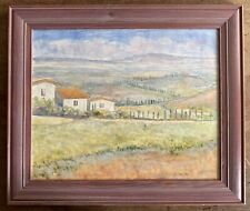 Vivian 99 signed original large framed oil painting on canvas  French fields for sale  Shipping to South Africa