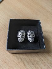 Skull chrome cufflinks for sale  WORCESTER