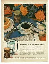 Used, 1945 Nescafe Instant Coffee Yellow Flowers Vintage Print Ad for sale  Shipping to South Africa