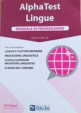 Alphatest lingue manuale usato  Milano