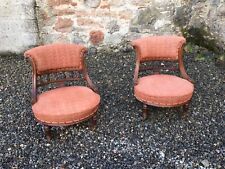 Pair edwardian armchairs for sale  BEAULY