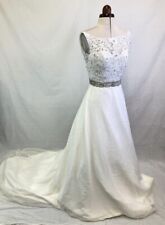 Used, Mori Lee by Madeline Gardner, White/Ivory Size 6 Lace Embellished Wedding Dress for sale  Shipping to South Africa