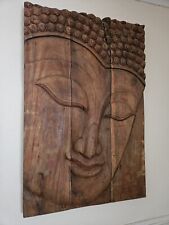 Buddha face wooden for sale  WALLINGFORD