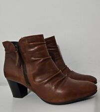 Used, Ladies Vivaldi Tan zipped Ankle boots Size 6 /39 Heeled Soft Leather Freeflex for sale  Shipping to South Africa