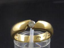 Größe 51 Goldring Ring 585 GOLD 14 Karat Oro bague Gelbgold Diamant G2527/22 gebraucht kaufen  Weststadt