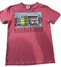 Comfort Colors Charleston South Carolina Rainbow Row Pink T Shirt Size Small for sale  Shipping to South Africa
