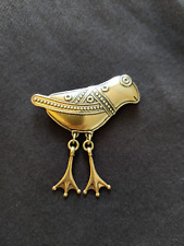 Kalevala Jewelry Hattula´s Bird Bronze Brooch Pin 2.16 inches Viking Nordic for sale  Shipping to South Africa