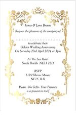 Golden wedding invitation for sale  HARROGATE