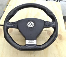 05-09 VW MK5 GOLF GTI JETTA GLI VOLANTE DE COURO FUNDO PLANO MANUAL FABRICANTE DE EQUIPAMENTO ORIGINAL comprar usado  Enviando para Brazil