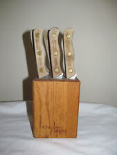 6-Piece Chicago Cutlery 103S Steak Knives with Original Wood Block for sale  Shipping to South Africa