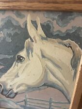 Usado, Duas pinturas vintage de cavalos de arte moderna da década de 1950 meados do século comprar usado  Enviando para Brazil