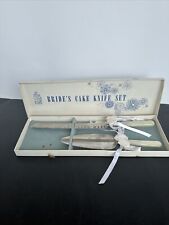 Rare VINTAGE KIRK’S FORGED STAINLESS BRIDES CAKE KNIFE & SERVER SET ~SHEFFIELD ~ for sale  Shipping to South Africa