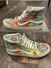 Vans Feminino Skate Sapatos Tênis Graffiti Pintado formas coloridas tamanho 9 comprar usado  Enviando para Brazil
