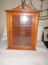 wooden side cabinet brown with glass door used great condition for sale  Shipping to South Africa