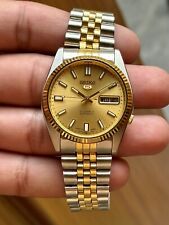 Relógio de pulso masculino SEIKO 5 dias data automático prata ouro/SNXJ ⌚️ comprar usado  Enviando para Brazil