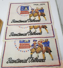 Steak n Shake Placemats 1976 Bicentennial Design 442 Paper Springprint Set of 3, used for sale  Shipping to South Africa