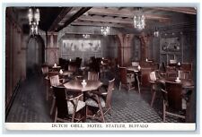 Cartão postal interno de búfalo c1910 Dutch Grill Hotel Statler cadeira restaurante comprar usado  Enviando para Brazil