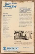 SUZUKI SUZY 50cc MOKICK M30 MOTORCYCLE Sales Specification Leaflet c1960s for sale  Shipping to South Africa