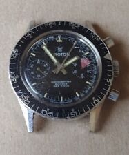 Reloj Cronógrafo Suizo Vintage Croton Cronómetro Aviator Sea Diver Acero Inoxidable segunda mano  Embacar hacia Argentina