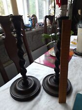 Rustic wooden candlesticks for sale  NEWBURY